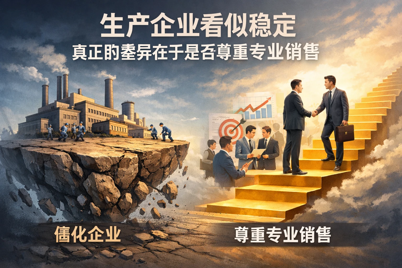 生产企业看似稳定，真正的差异在于是否尊重专业销售