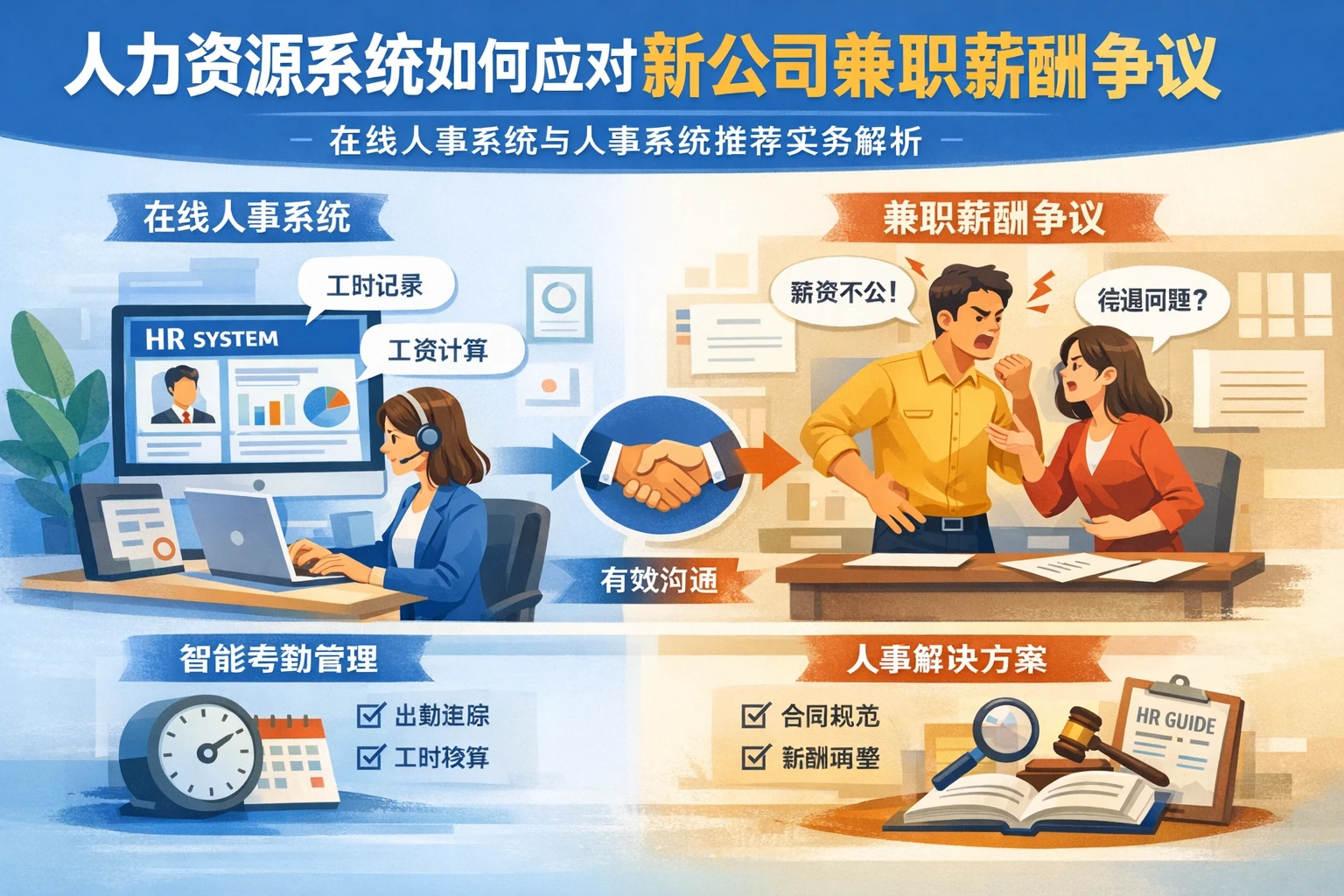 人力资源系统如何应对新公司兼职薪酬争议：在线人事系统与人事系统推荐实务解析