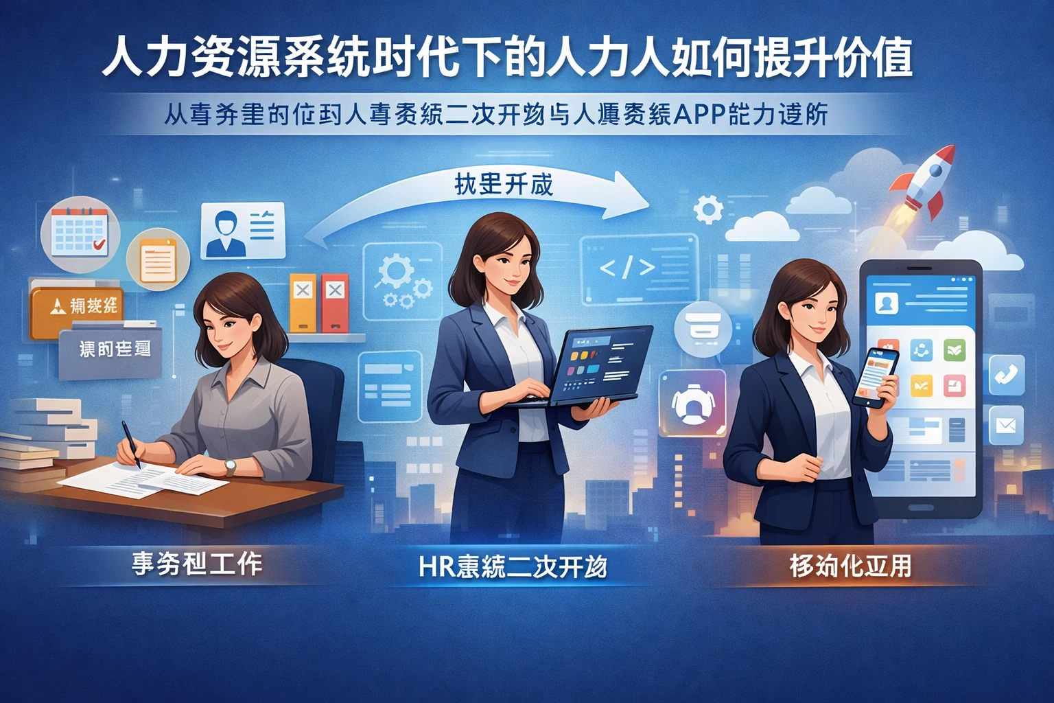 人力资源系统时代下的人力人如何提升价值：从事务型岗位到人事系统二次开发与人事系统APP能力进阶