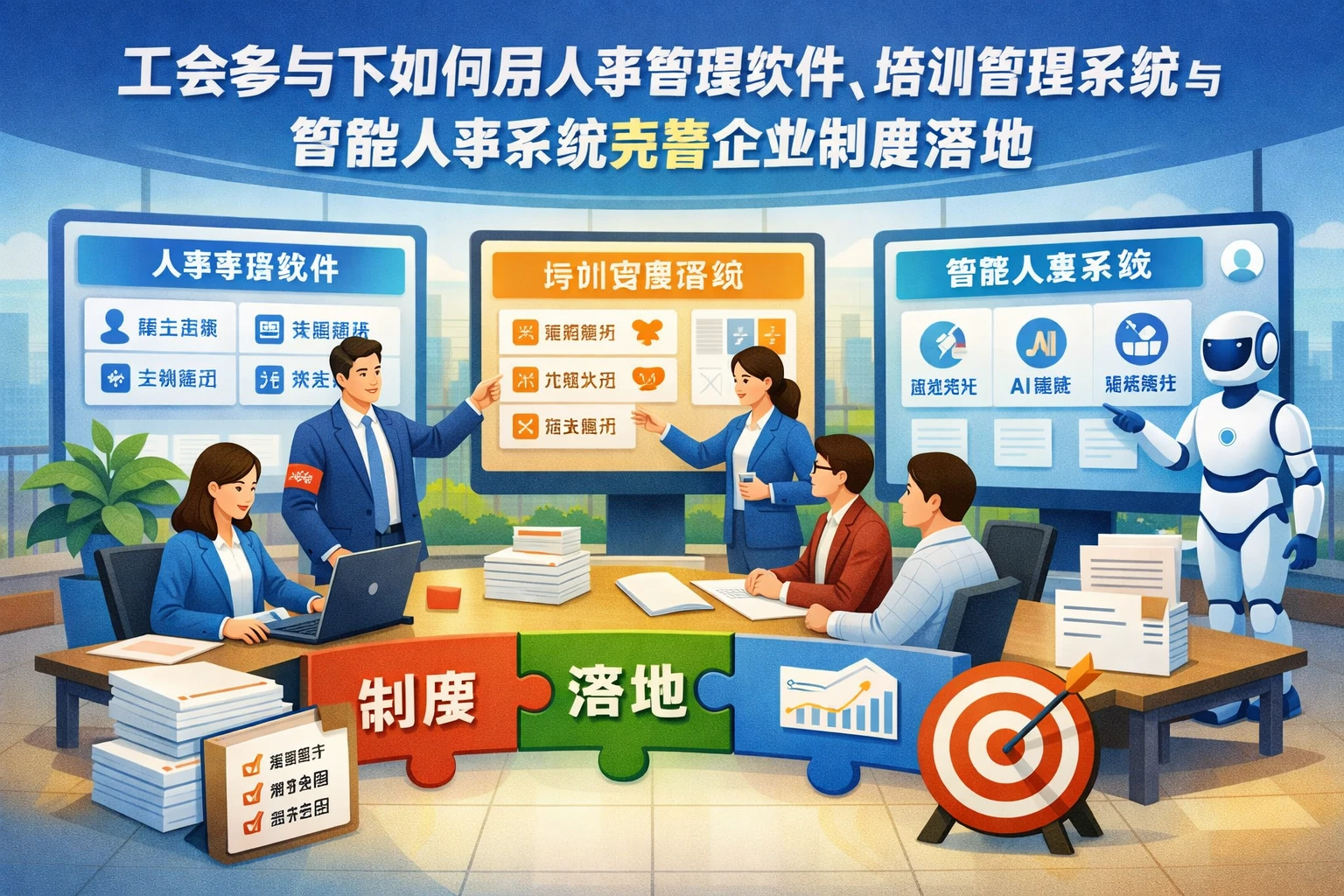工会参与下如何用人事管理软件、培训管理系统与智能人事系统完善企业制度落地