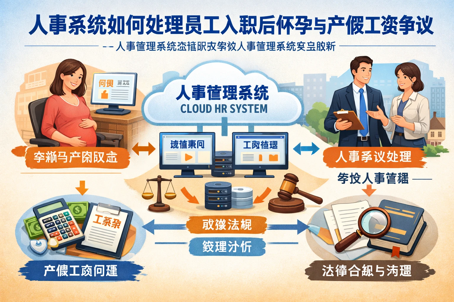 人事系统如何处理员工入职后怀孕与产假工资争议——人事管理系统云端版及学校人事管理系统实务解析