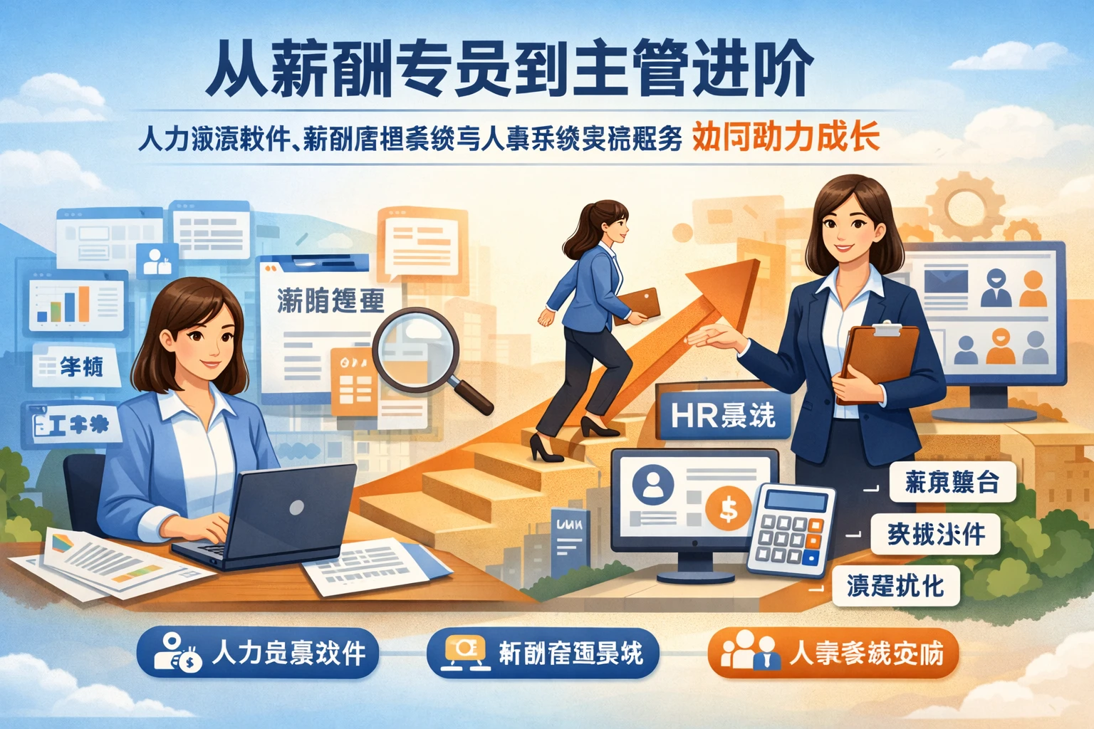 从薪酬专员到主管进阶:人力资源软件、薪酬管理系统与人事系统实施服务如何助力成长