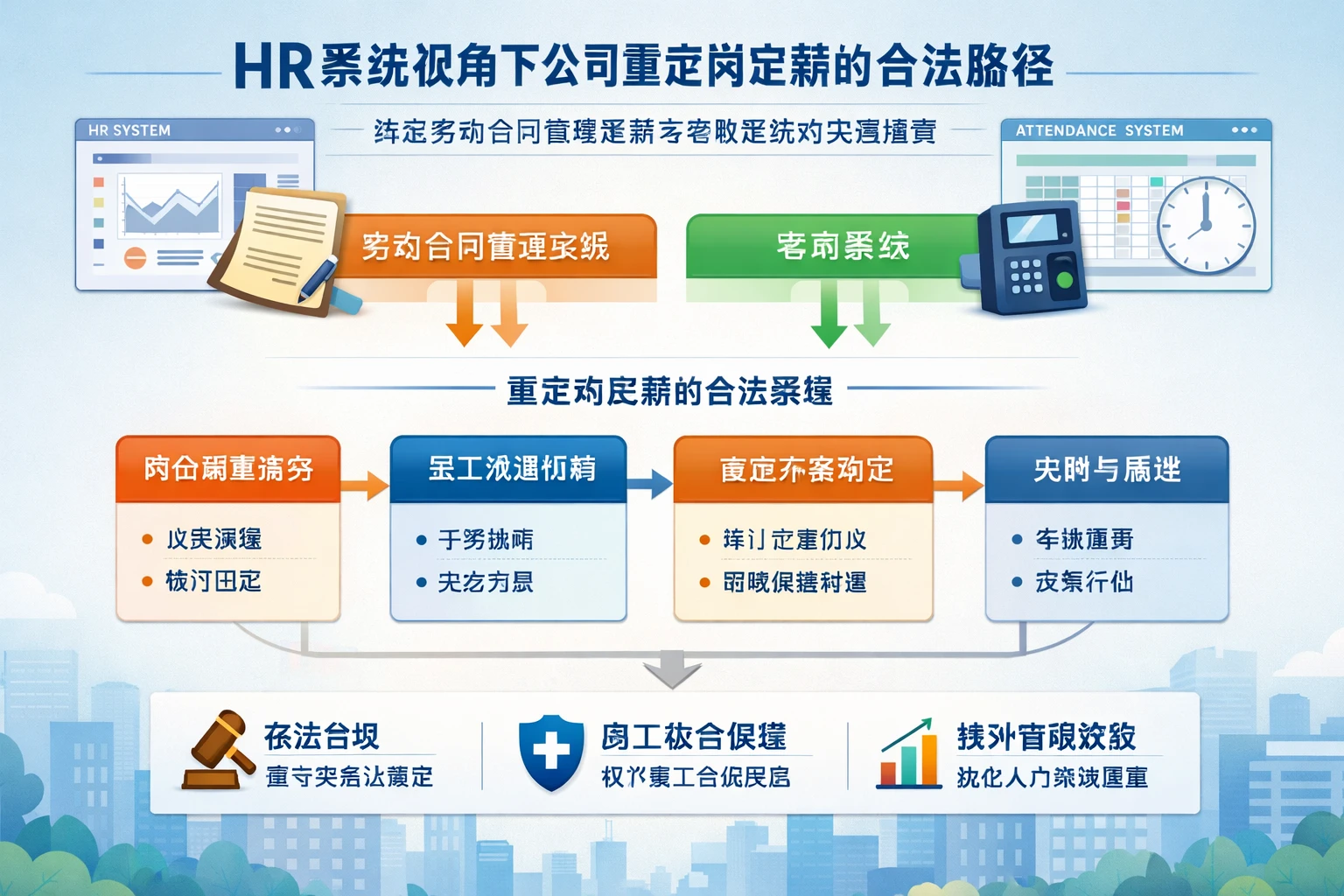 HR系统视角下公司重定岗定薪的合法路径：结合劳动合同管理系统与考勤系统的实操指南