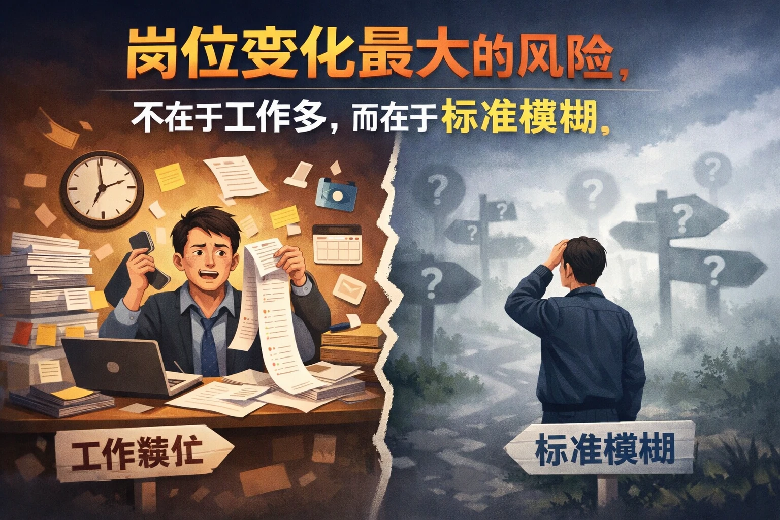 岗位变化最大的风险,不在于工作多,而在于标准模糊