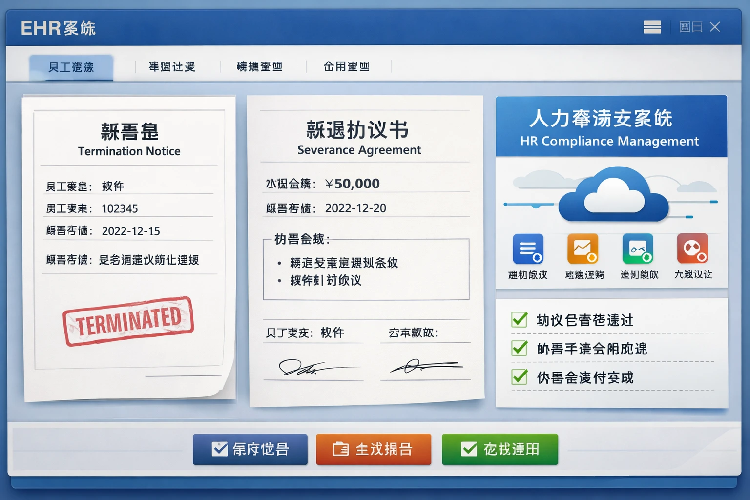 ehr系统视角下的辞退协商处理：解雇单、辞退协议书与人力资源云系统合规管理
