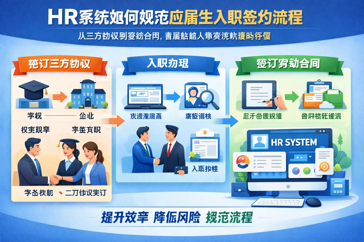 HR系统如何规范应届生入职签约流程：从三方协议到劳动合同，看懂智能人事系统的落地价值