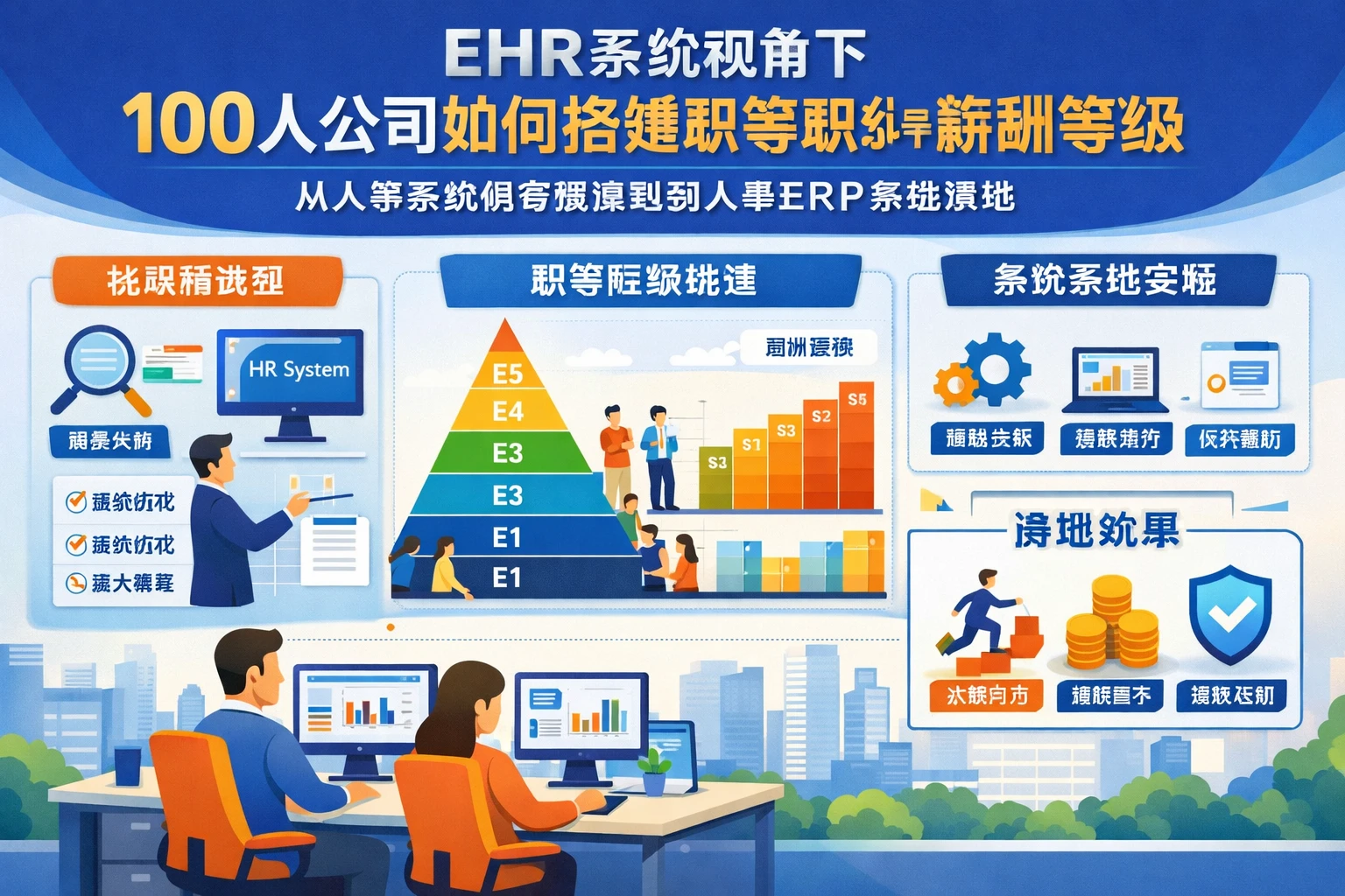 ehr系统视角下，100人公司如何搭建职等职级与薪酬等级：从人事系统供应商选型到人事ERP系统落地
