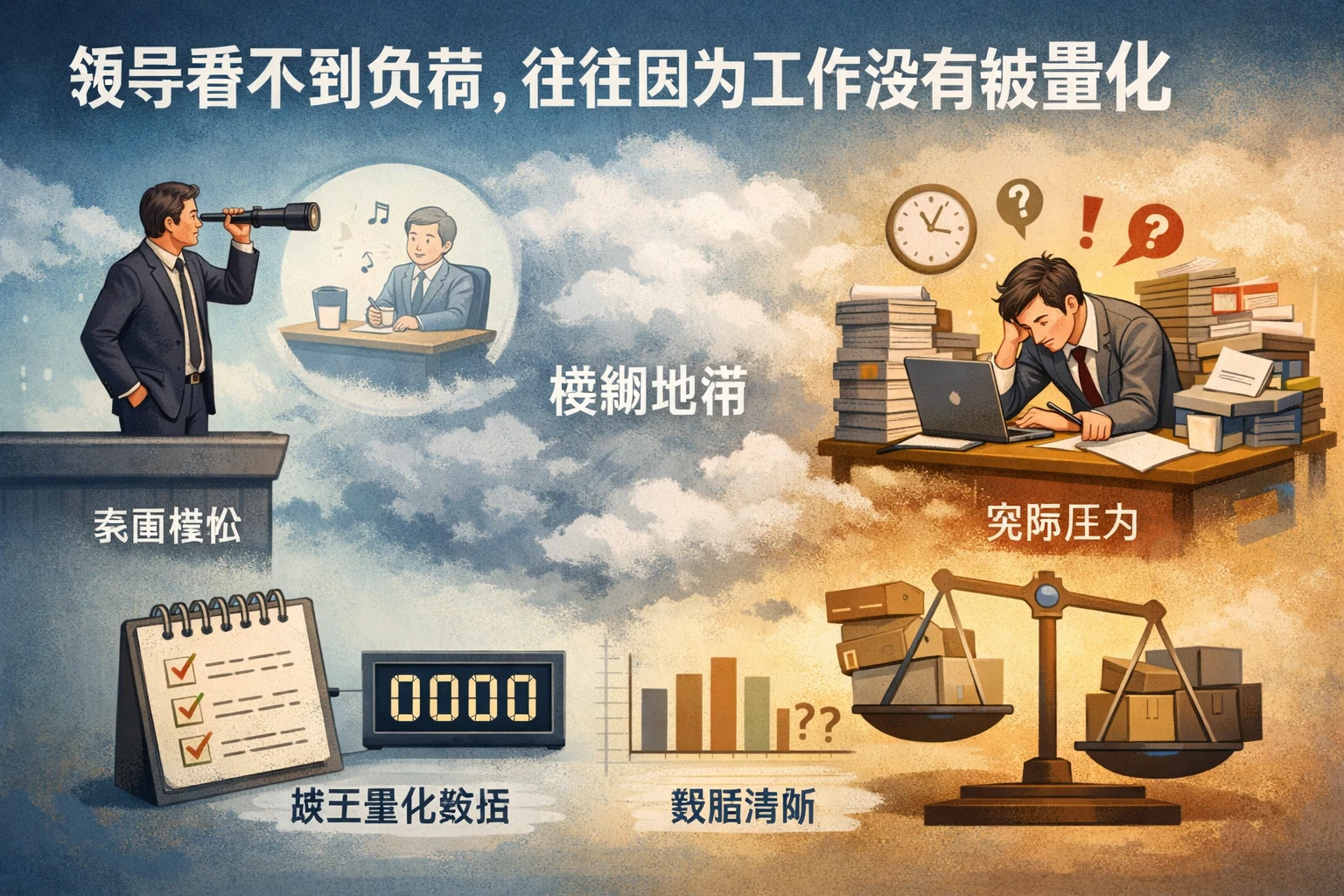 领导看不到负荷，往往因为工作没有被量化