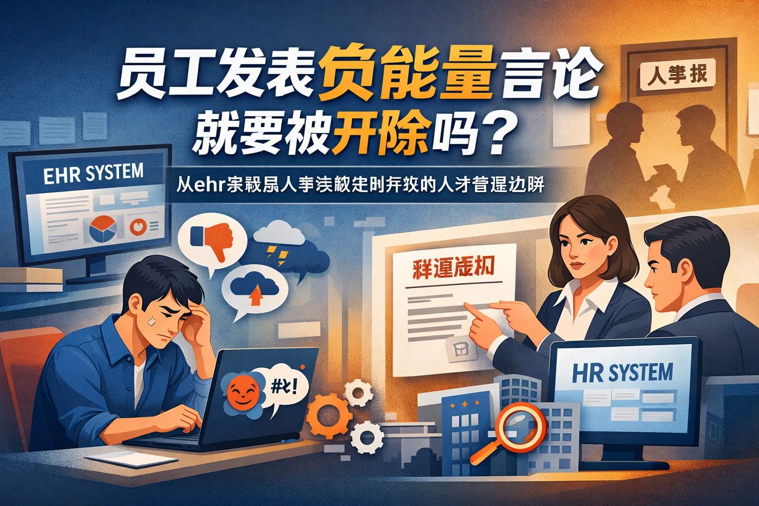 员工发表负能量言论就要被开除吗？从ehr系统到人事系统定制开发的人才管理边界