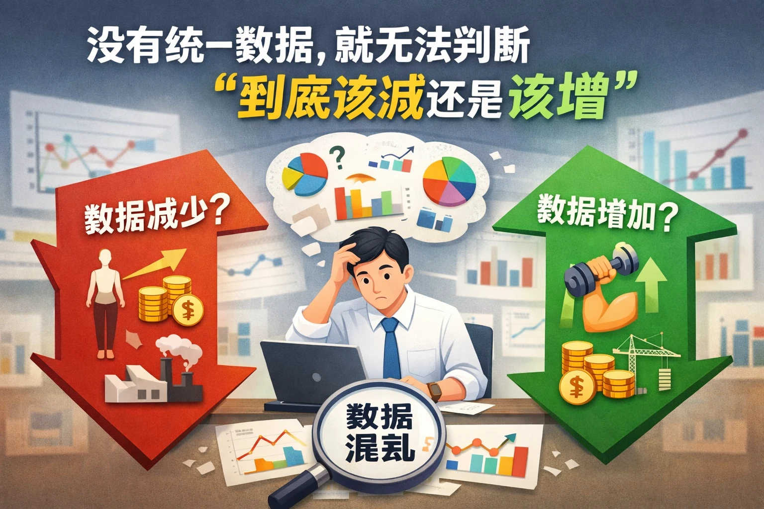 没有统一数据，就无法判断“到底该减还是该增”