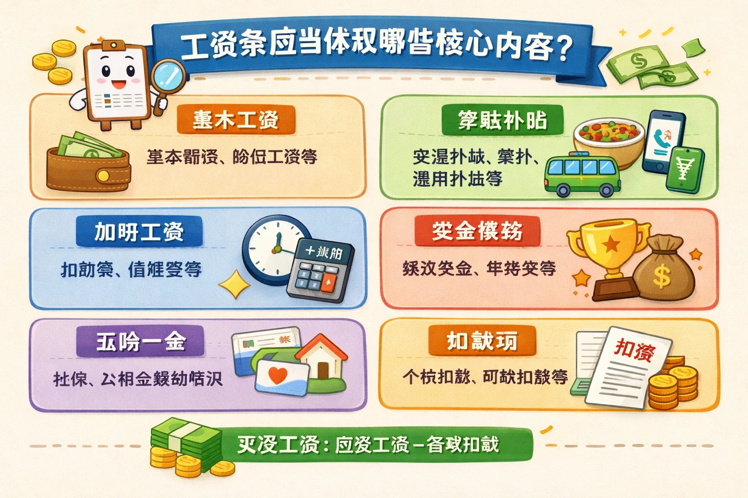 工资条应当体现哪些核心内容