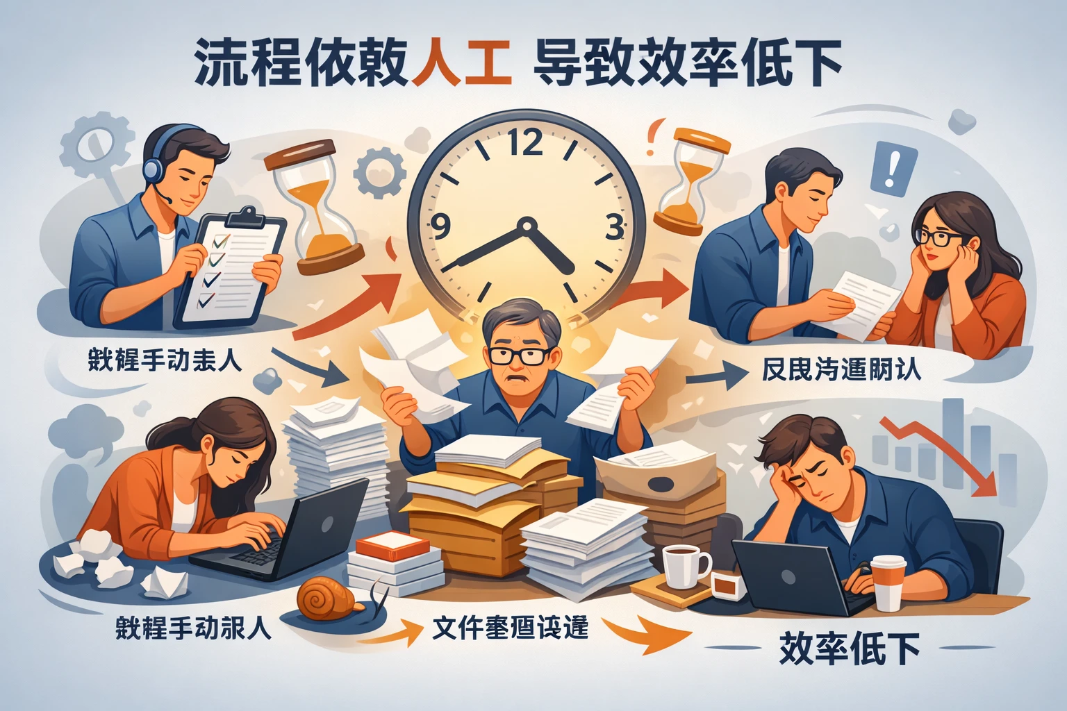 流程依赖人工导致效率低下