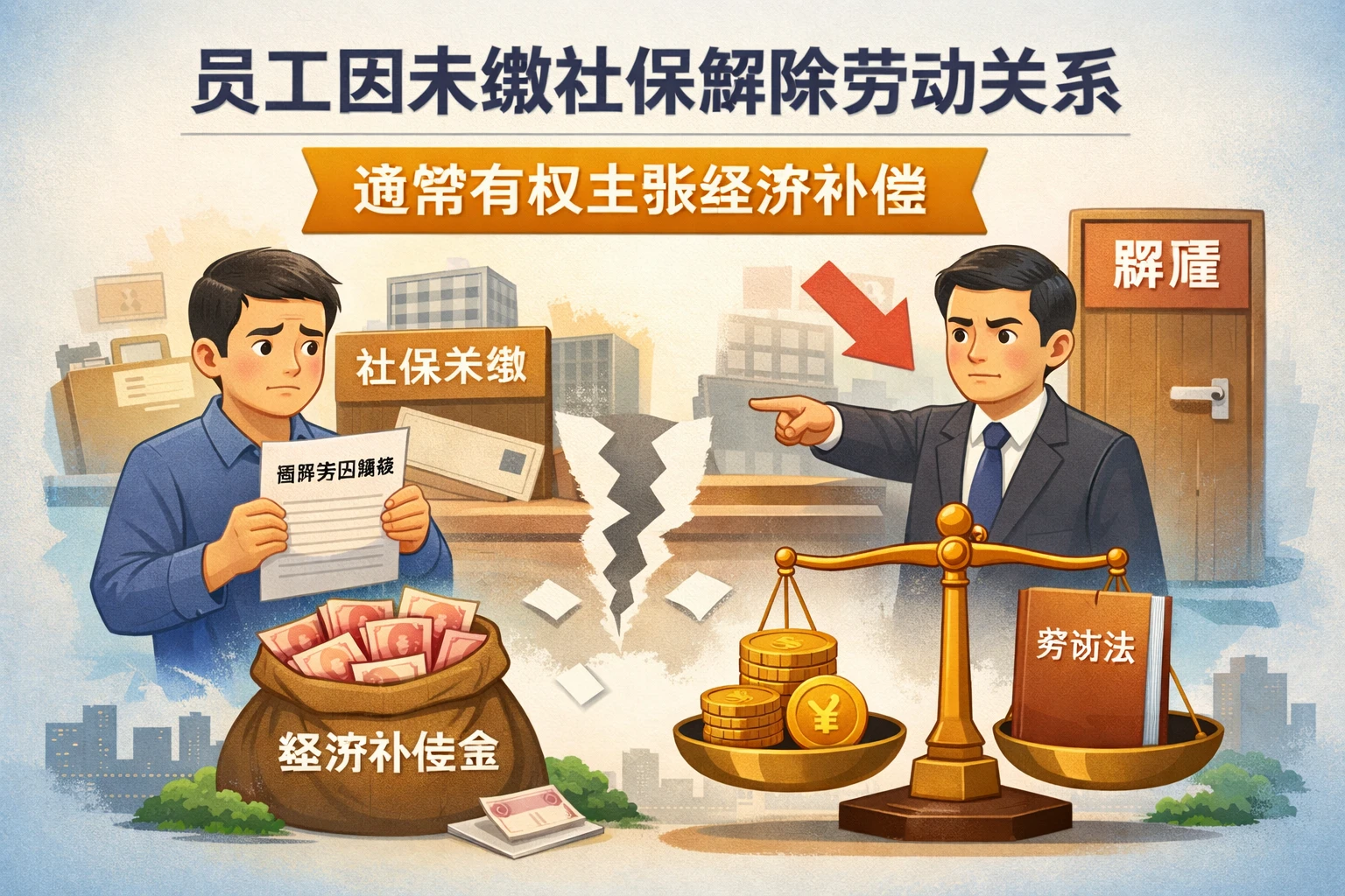 员工因未缴社保解除劳动关系，通常有权主张经济补偿