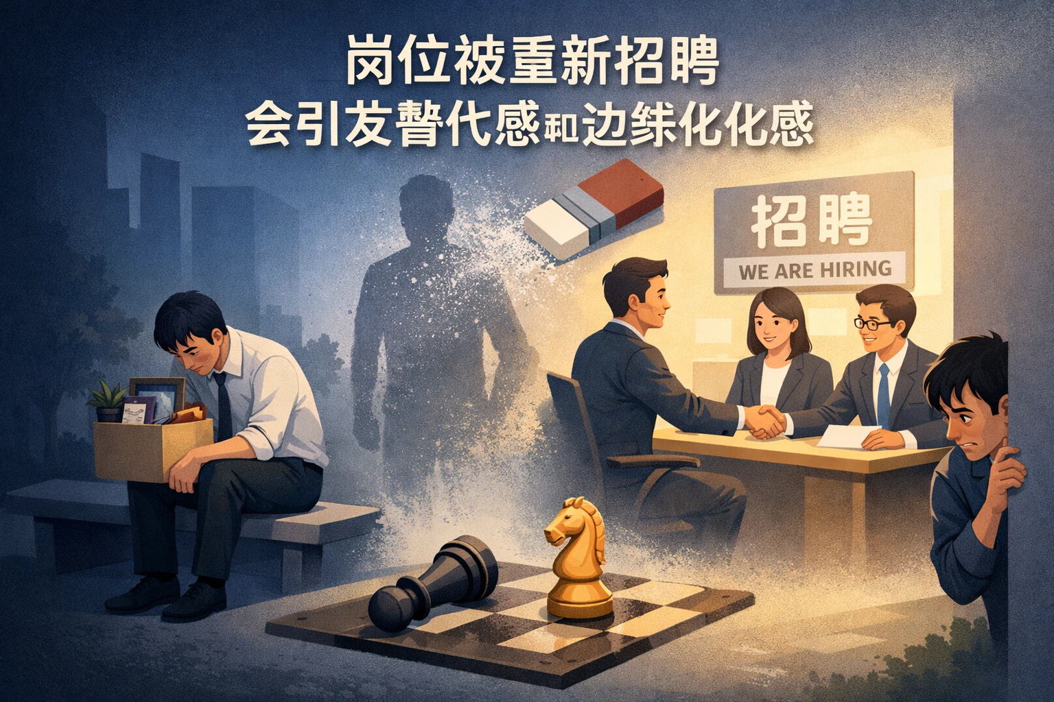 “岗位被重新招聘”会引发替代感和边缘化感