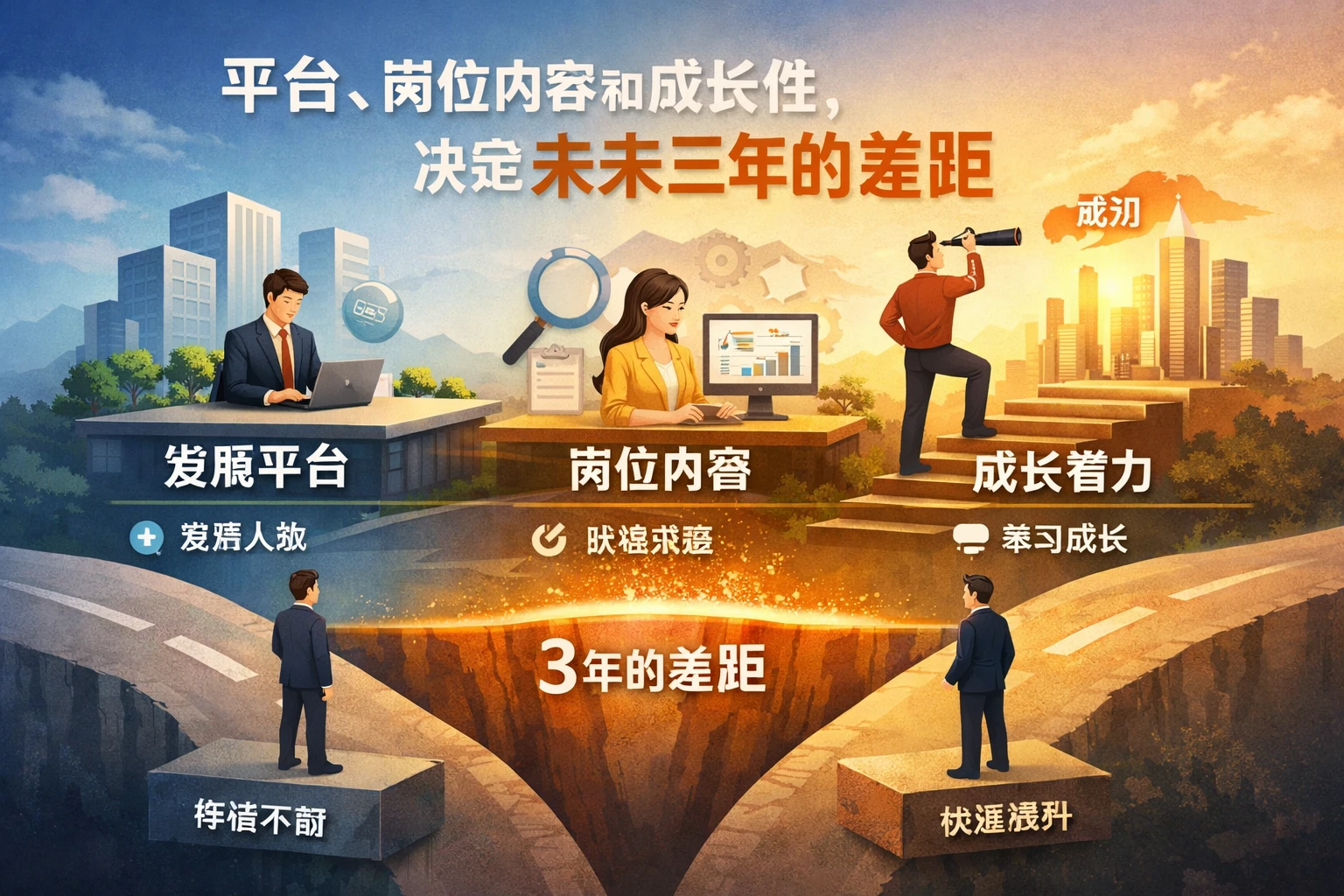 平台、岗位内容和成长性，决定未来三年的差距