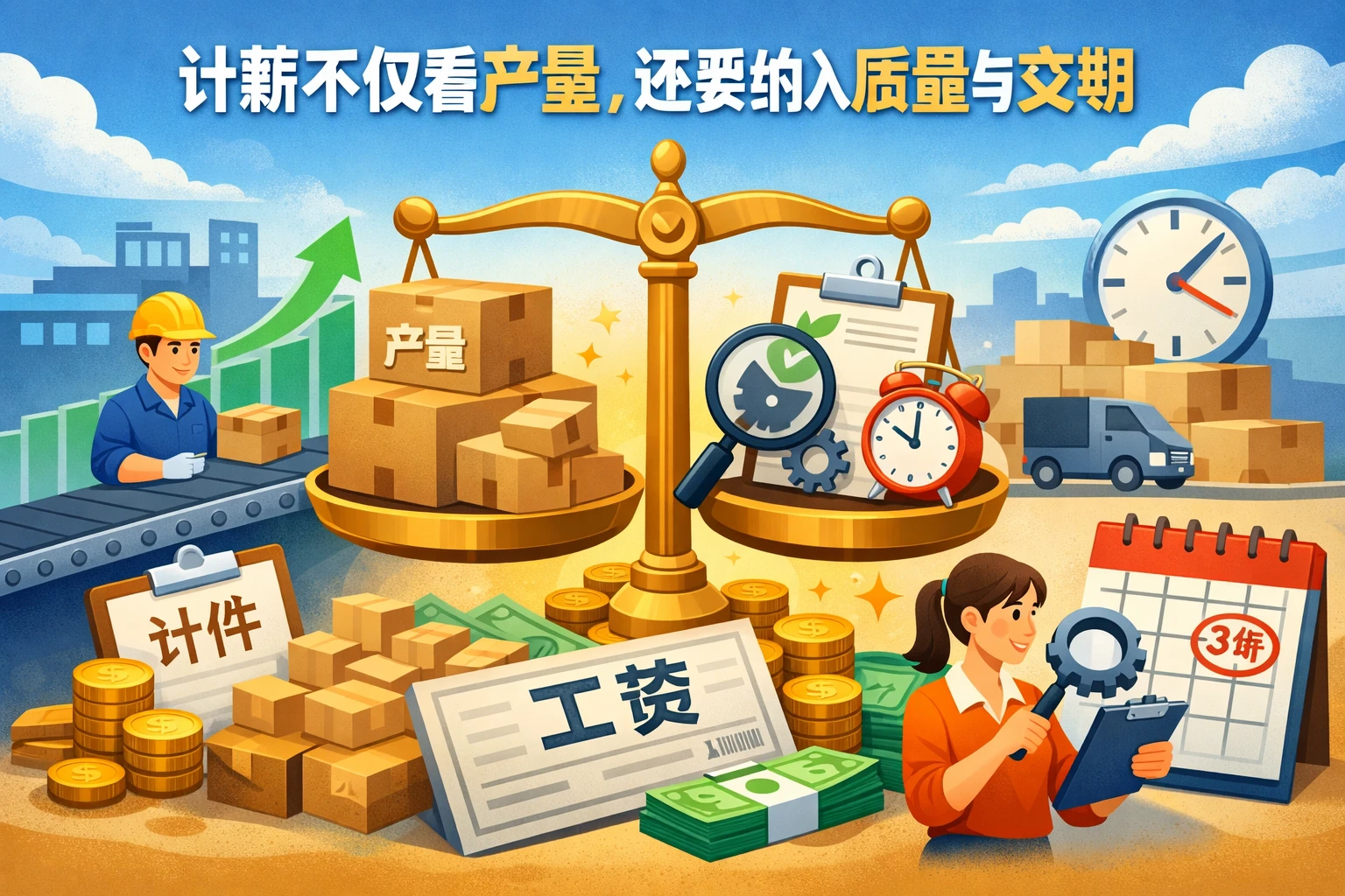 计薪不仅看产量，还要纳入质量与交期