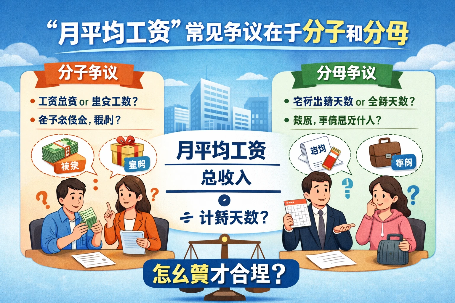 “月平均工资”常见争议在于分子和分母