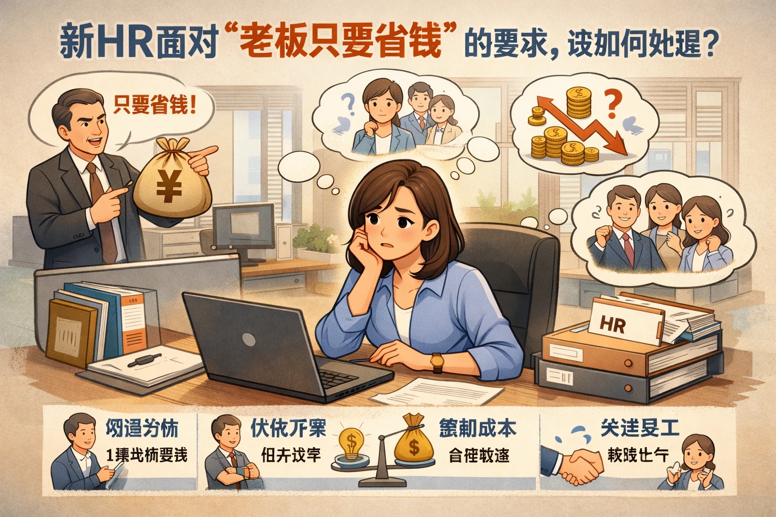 新HR面对“老板只要省钱”的要求，该如何处理