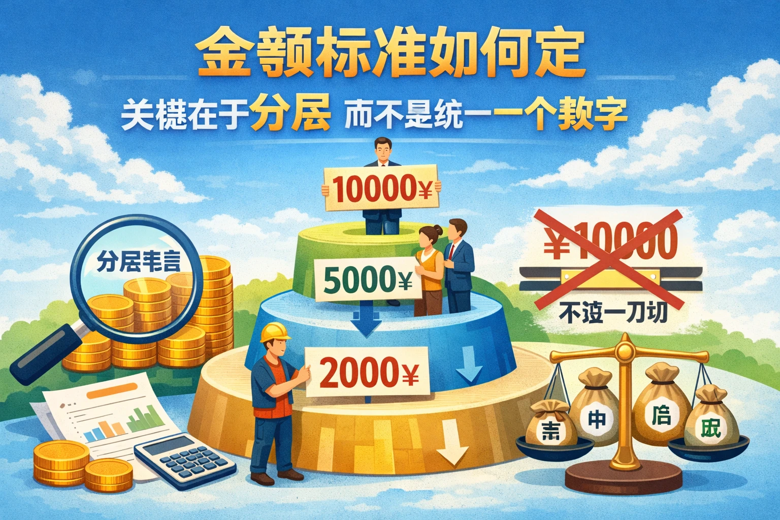 金额标准如何定，关键在于分层，而不是统一一个数字