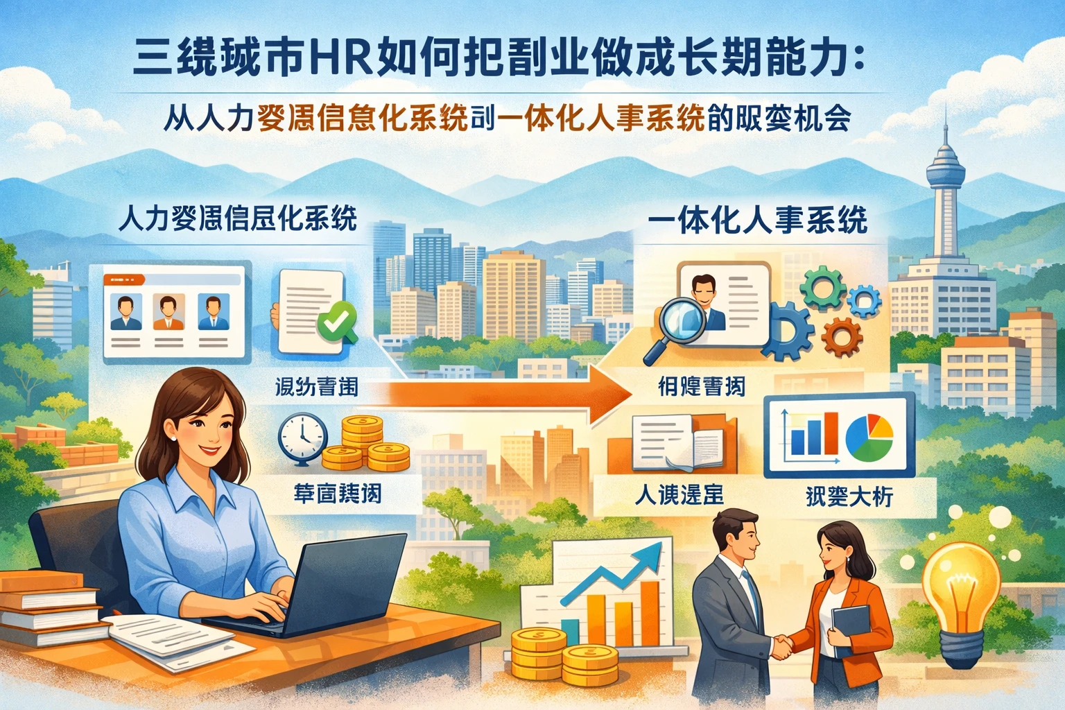 三线城市HR如何把副业做成长期能力：从人力资源信息化系统到一体化人事系统的现实机会