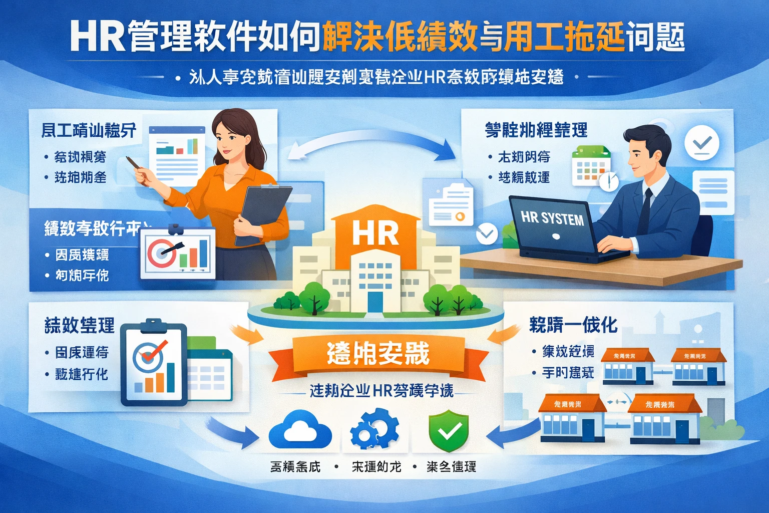 HR管理软件如何解决低绩效与用工拖延问题：从人事系统培训服务到连锁企业HR系统的落地实践