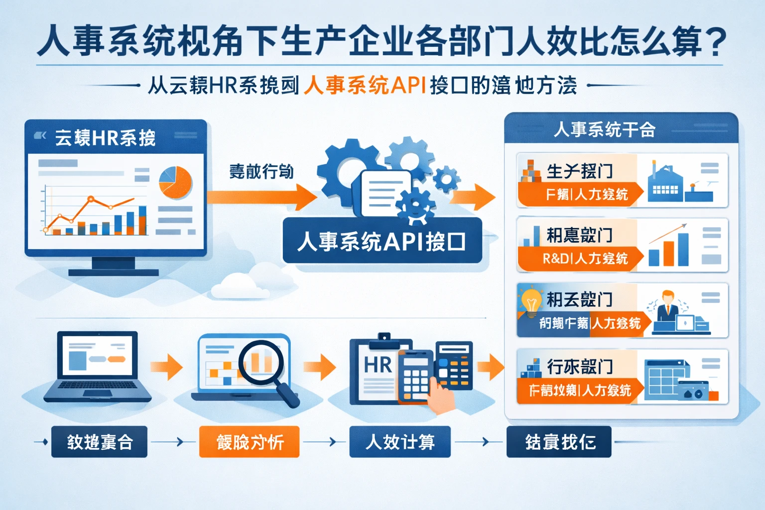 人事系统视角下生产企业各部门人效比怎么算:从云端HR系统到人事系统API接口的落地方法