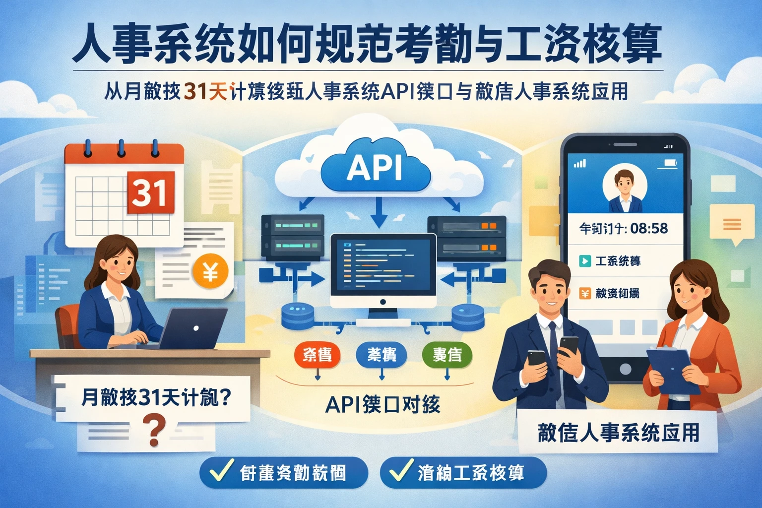 人事系统如何规范考勤与工资核算:从月薪按31天计算谈到人事系统API接口与微信人事系统应用