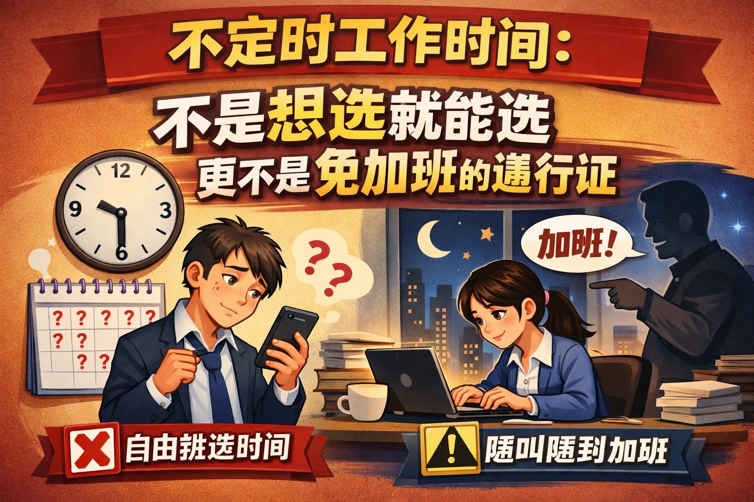不定时工作时间：不是想选就能选，更不是免加班的通行证
