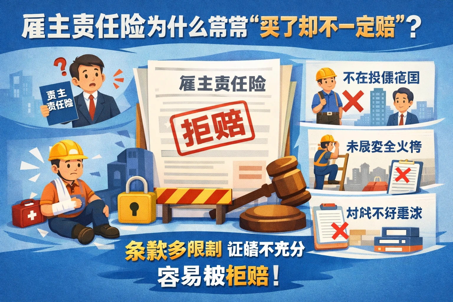 雇主责任险为什么常常“买了却不一定赔”