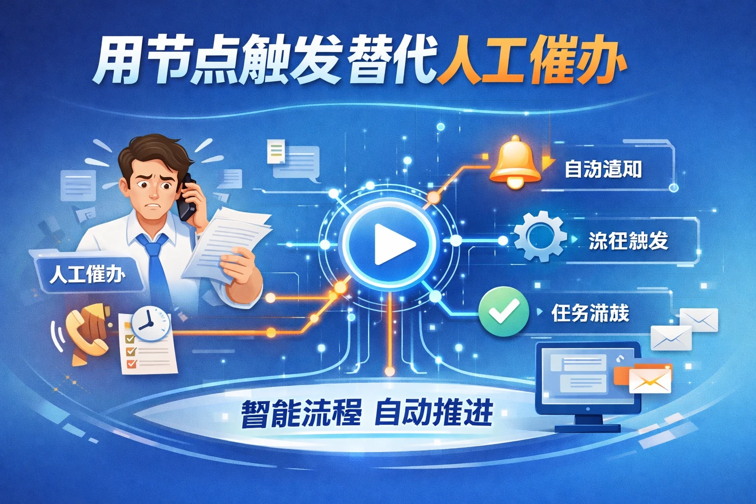 用节点触发替代人工催办