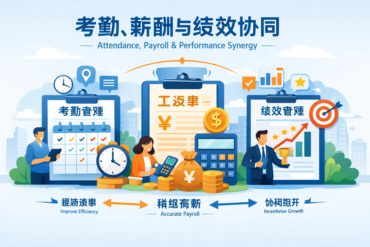 考勤、薪酬与绩效协同