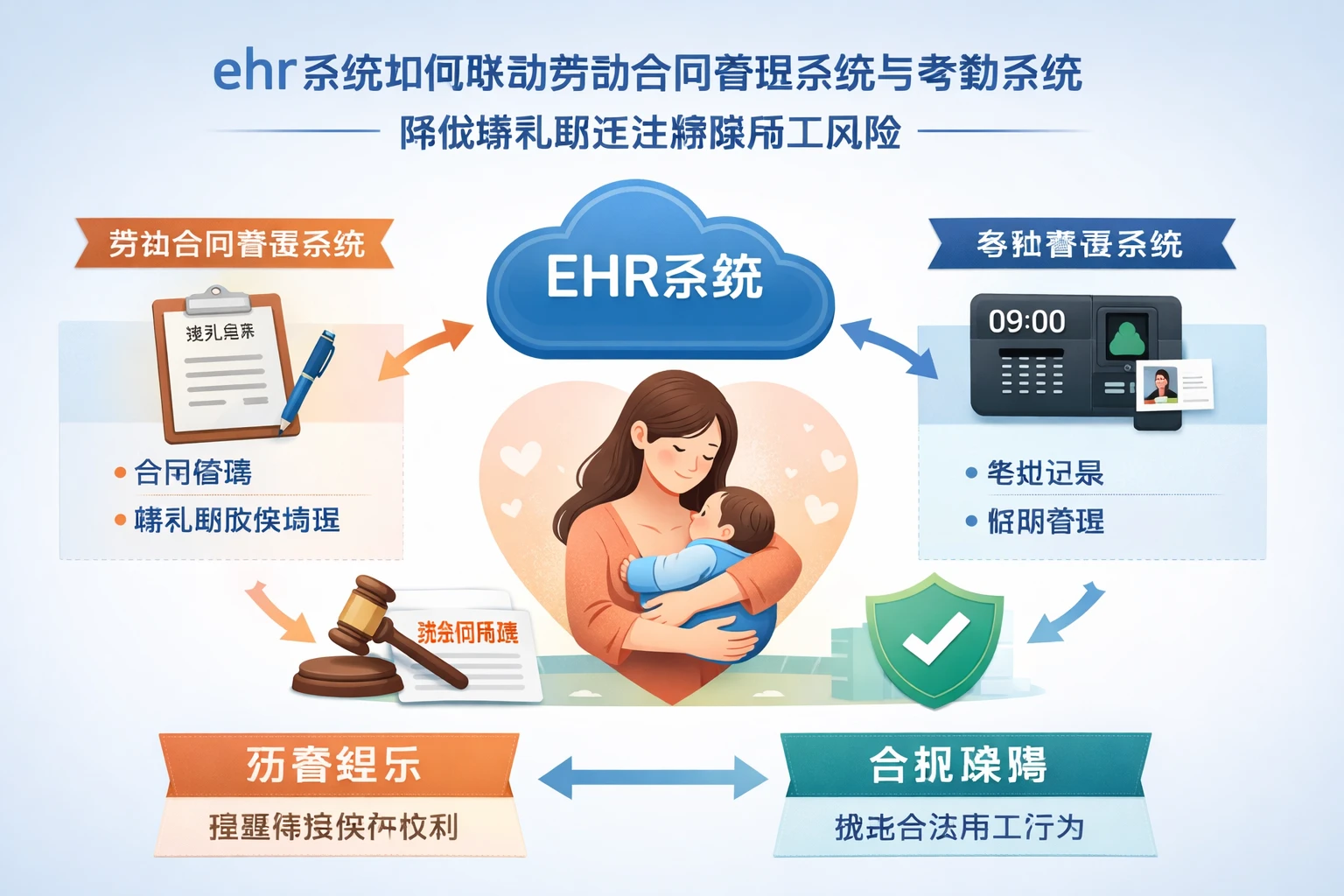 ehr系统如何联动劳动合同管理系统与考勤系统,降低哺乳期违法解除用工风险