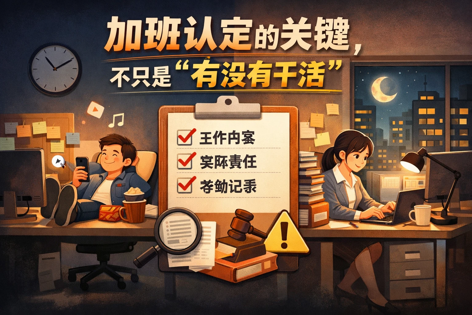 加班认定的关键，不只是“有没有干活”