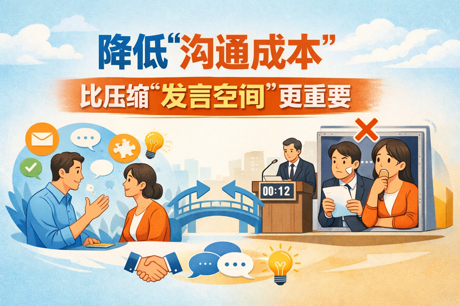 降低“沟通成本”，比压缩“发言空间”更重要