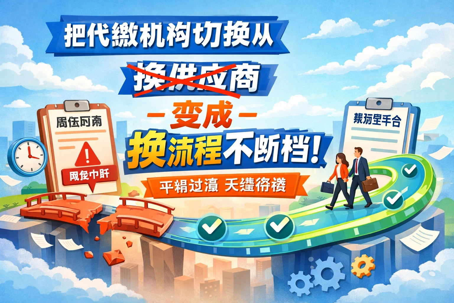 把代缴机构切换从“换供应商”变成“换流程不断档”