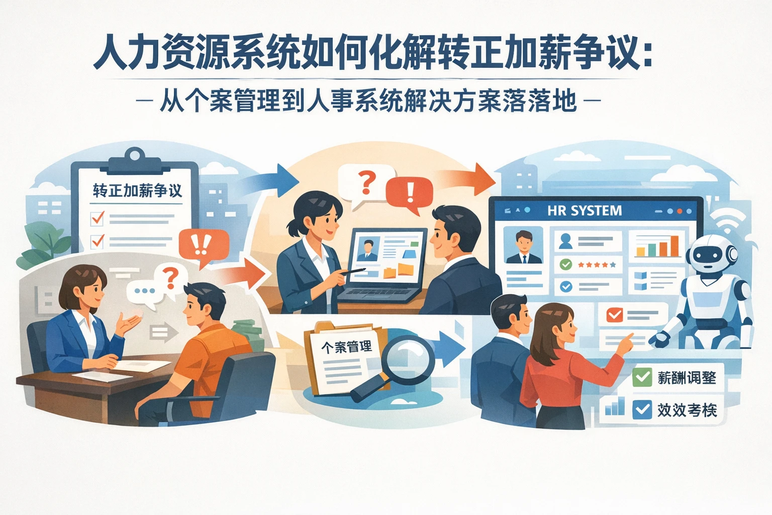 人力资源系统如何化解转正加薪争议：从个案管理到人事系统解决方案落地