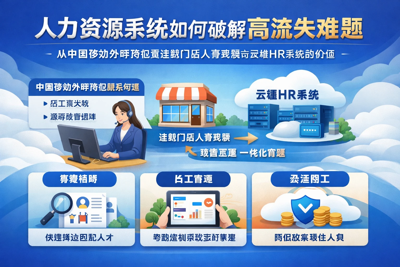 人力资源系统如何破解高流失难题：从中国移动外呼岗位看连锁门店人事系统与云端HR系统的价值