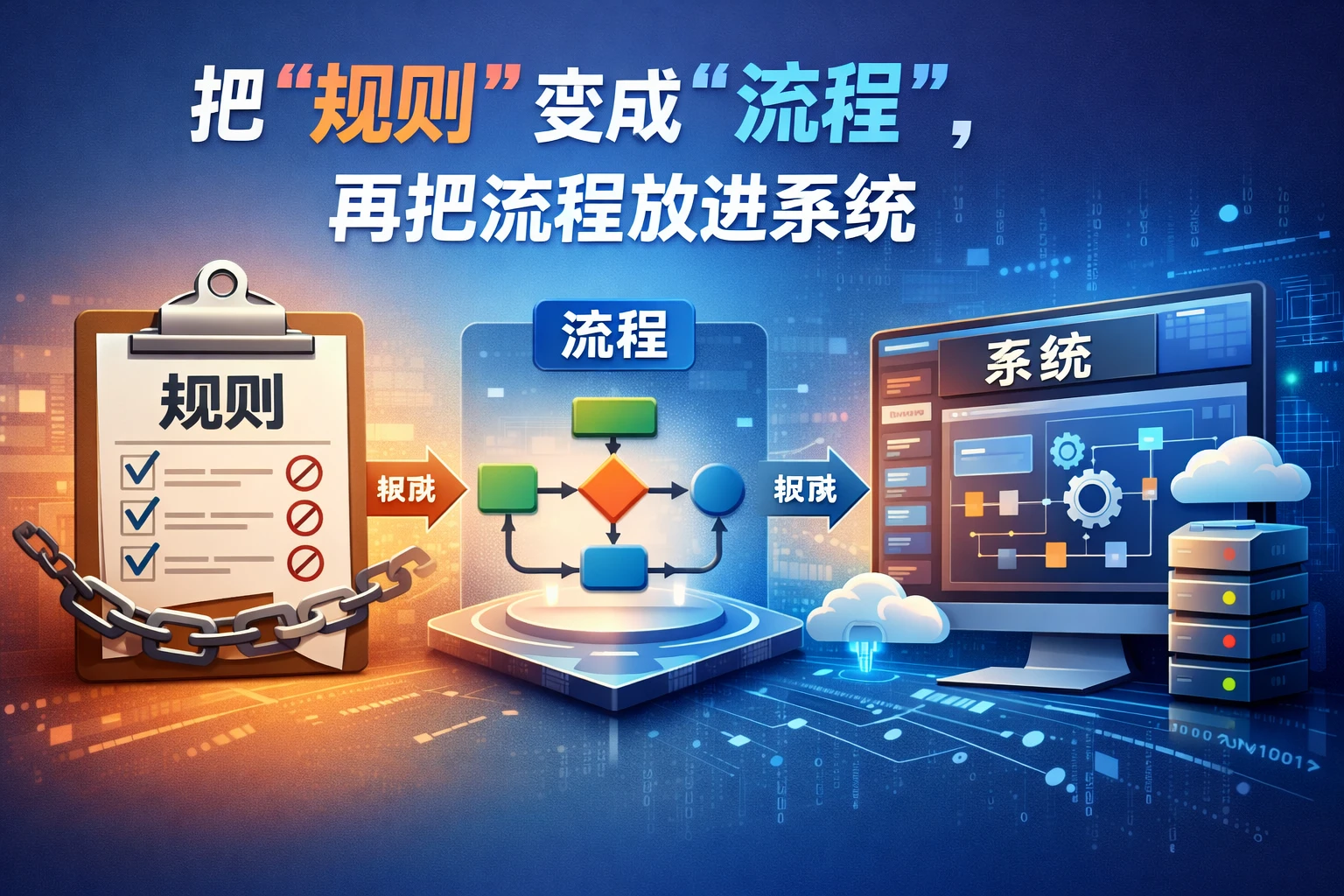把“规则”变成“流程”,再把流程放进系统