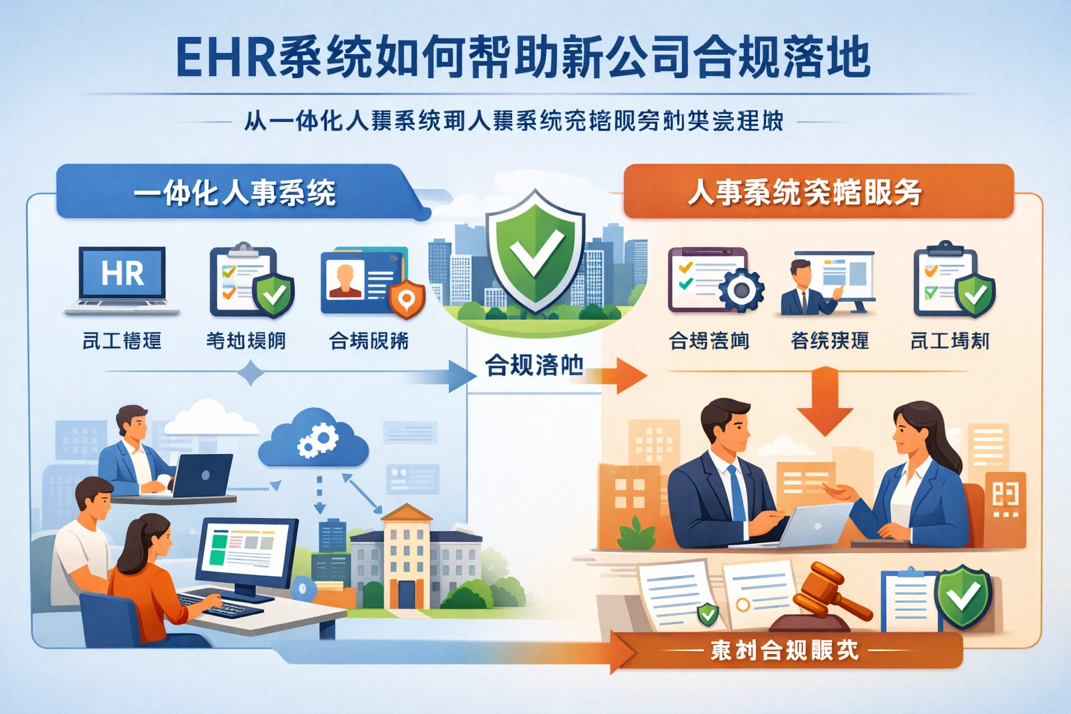 ehr系统如何帮助新公司合规落地：从一体化人事系统到人事系统实施服务的实务思路