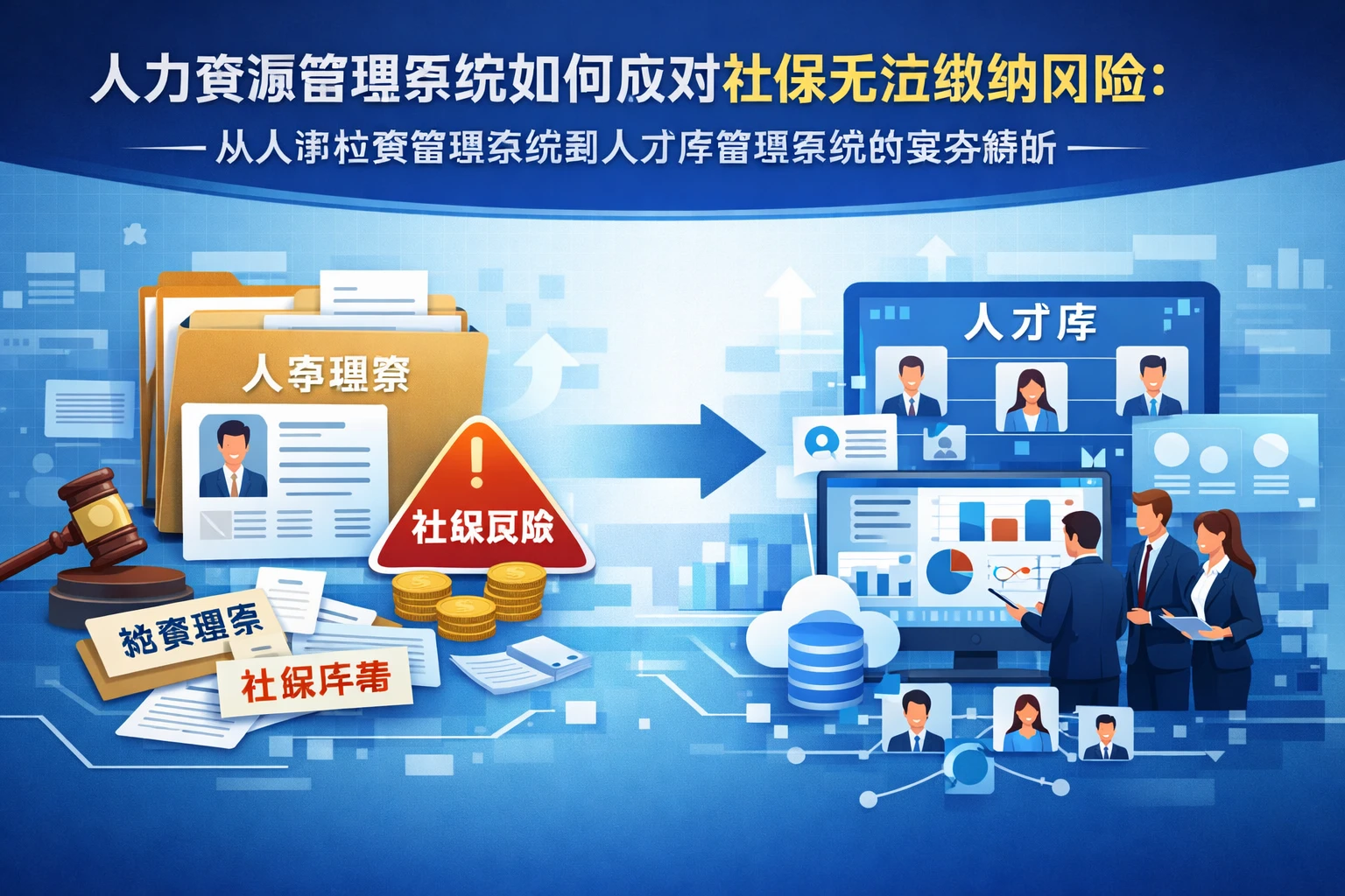 人力资源管理系统如何应对社保无法缴纳风险：从人事档案管理系统到人才库管理系统的实务解析