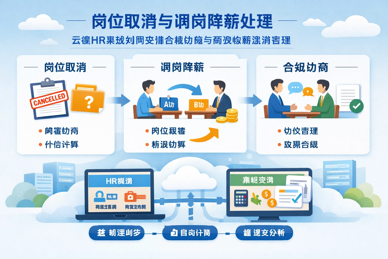 HR系统视角下的岗位取消与调岗降薪处理：云端HR系统如何支撑合规协商与薪资核算系统管理