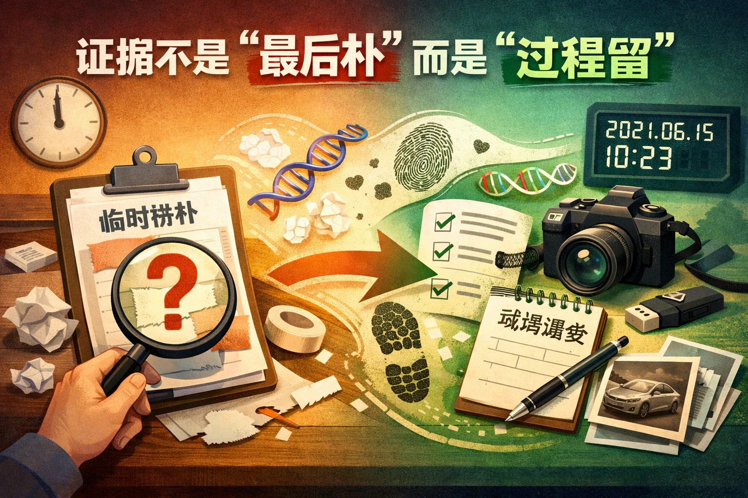 证据不是“最后补”，而是“过程留”