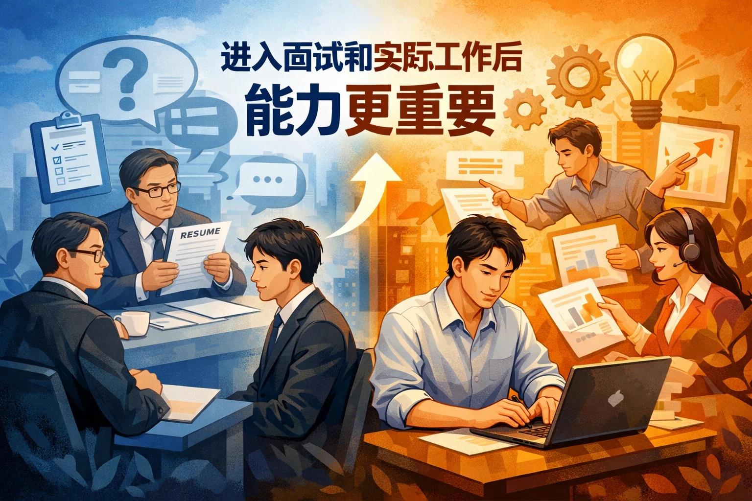 在进入面试和实际工作之后，能力更重要
