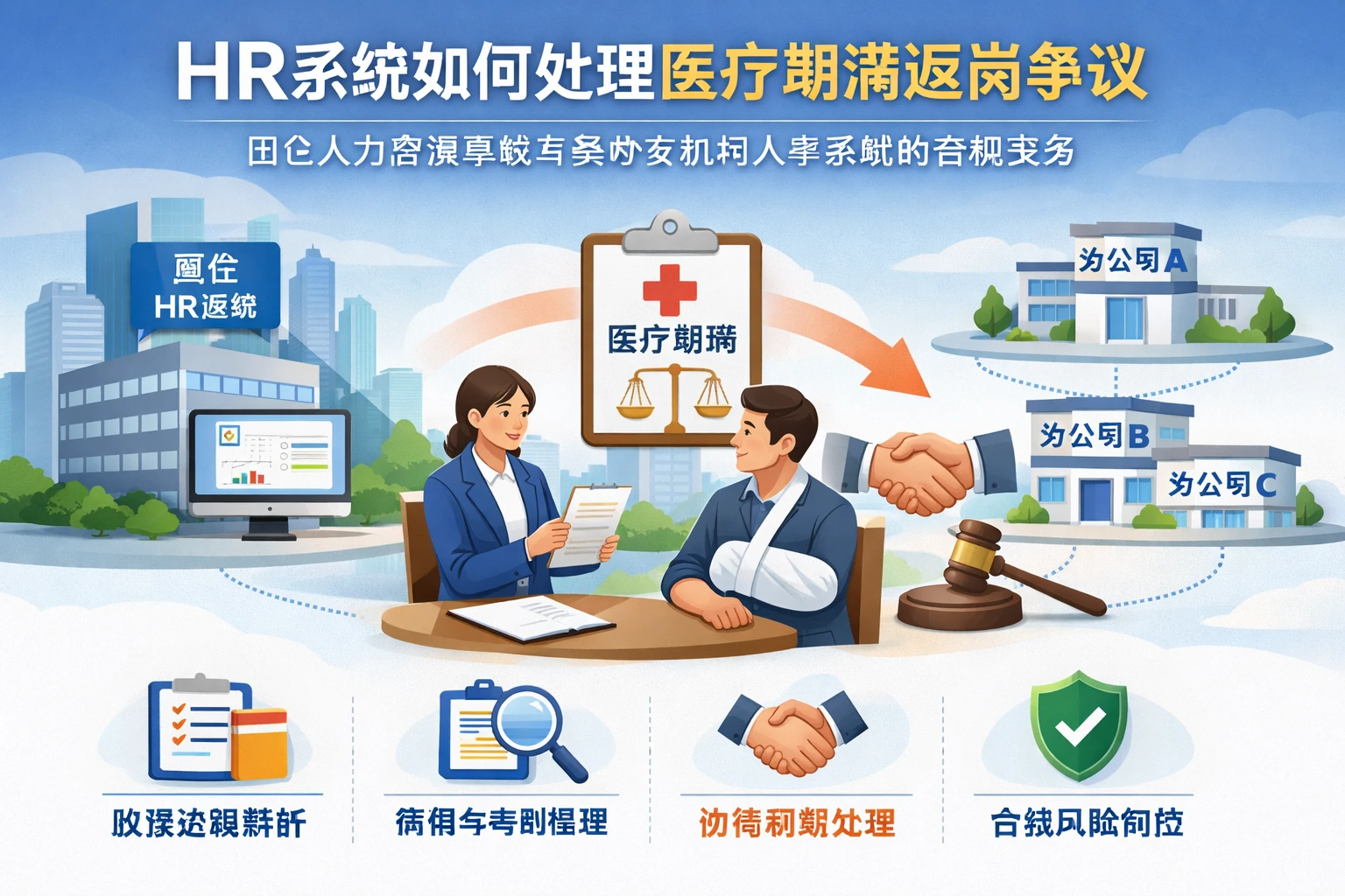 HR系统如何处理医疗期满返岗争议：国企人力资源系统与多分支机构人事系统的合规实务