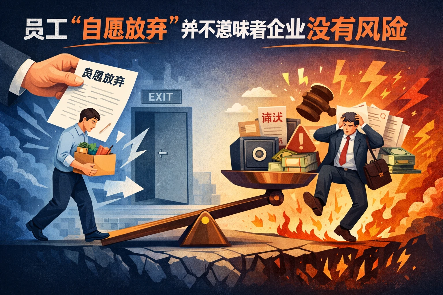 员工“自愿放弃”并不意味着企业没有风险
