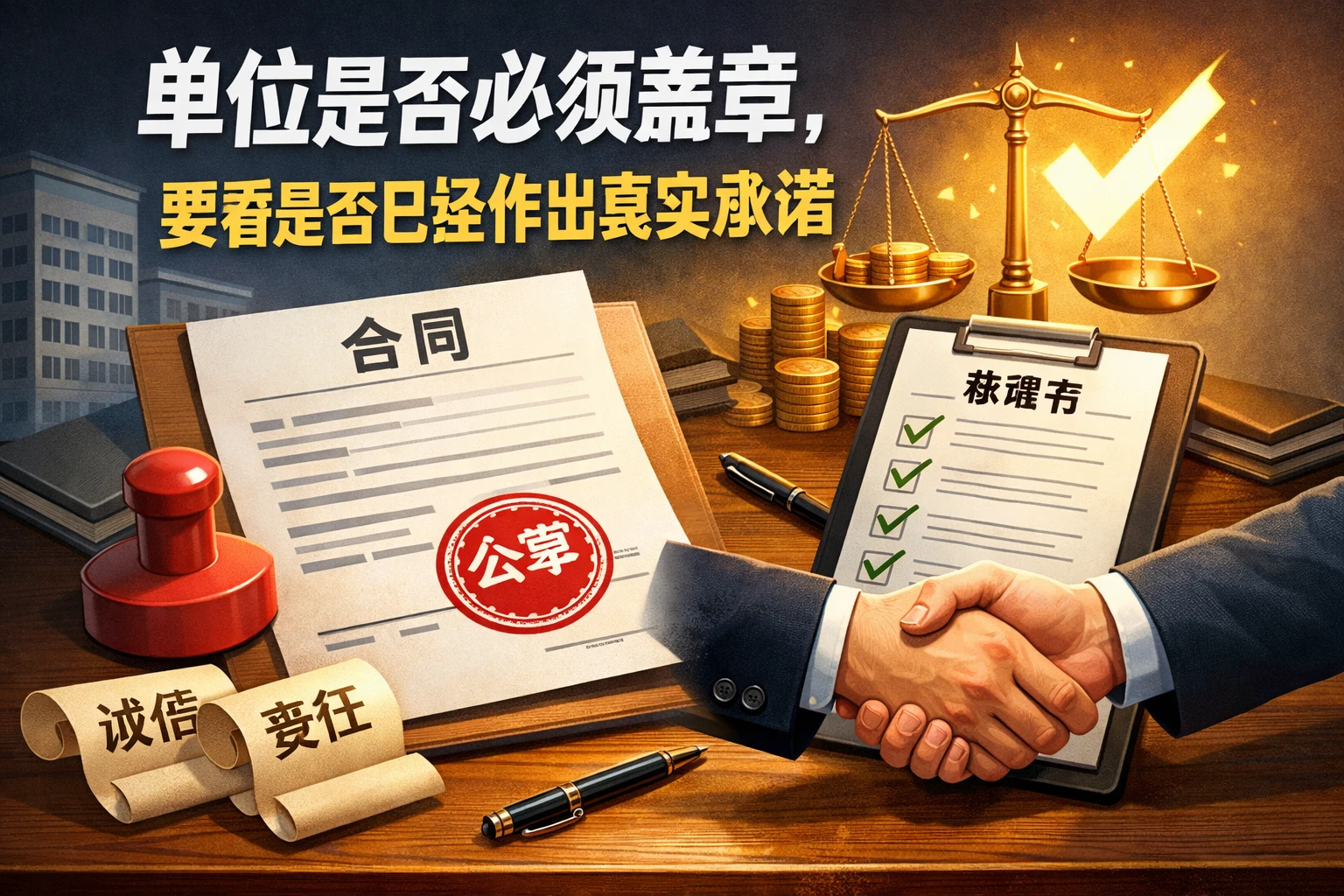 单位是否必须盖章，要看是否已经作出真实承诺