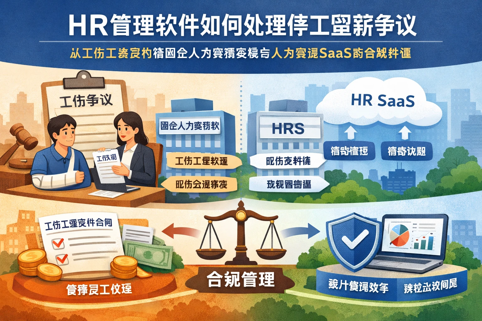 HR管理软件如何处理停工留薪争议:从工伤工资支付看国企人力资源系统与人力资源SaaS的合规价值