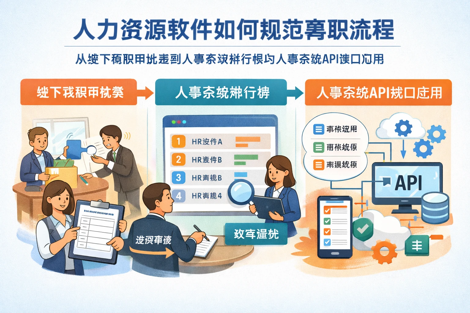 人力资源软件如何规范离职流程：从线下离职审批表到人事系统排行榜与人事系统API接口应用