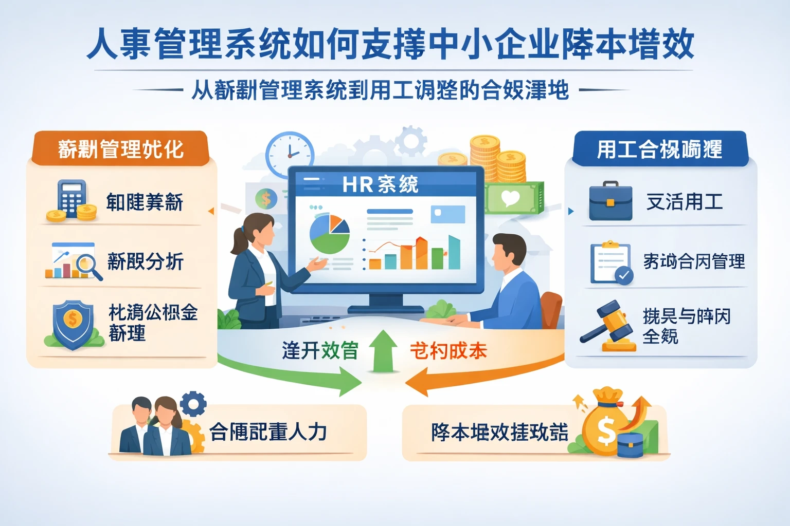 人事管理系统如何支撑中小企业降本增效：从薪酬管理系统到用工调整的合规落地