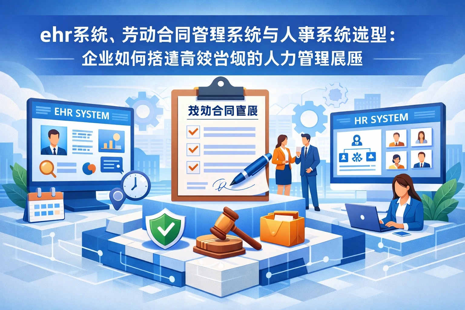 ehr系统、劳动合同管理系统与人事系统选型:企业如何搭建高效合规的人力管理底座